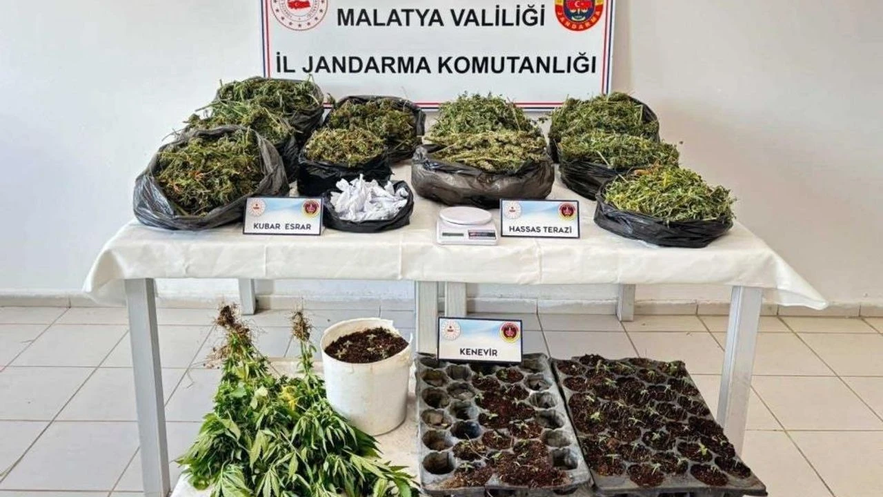 Malatya'da 13 kilo esrar ile yakalanan 11 kişi tutuklandı!