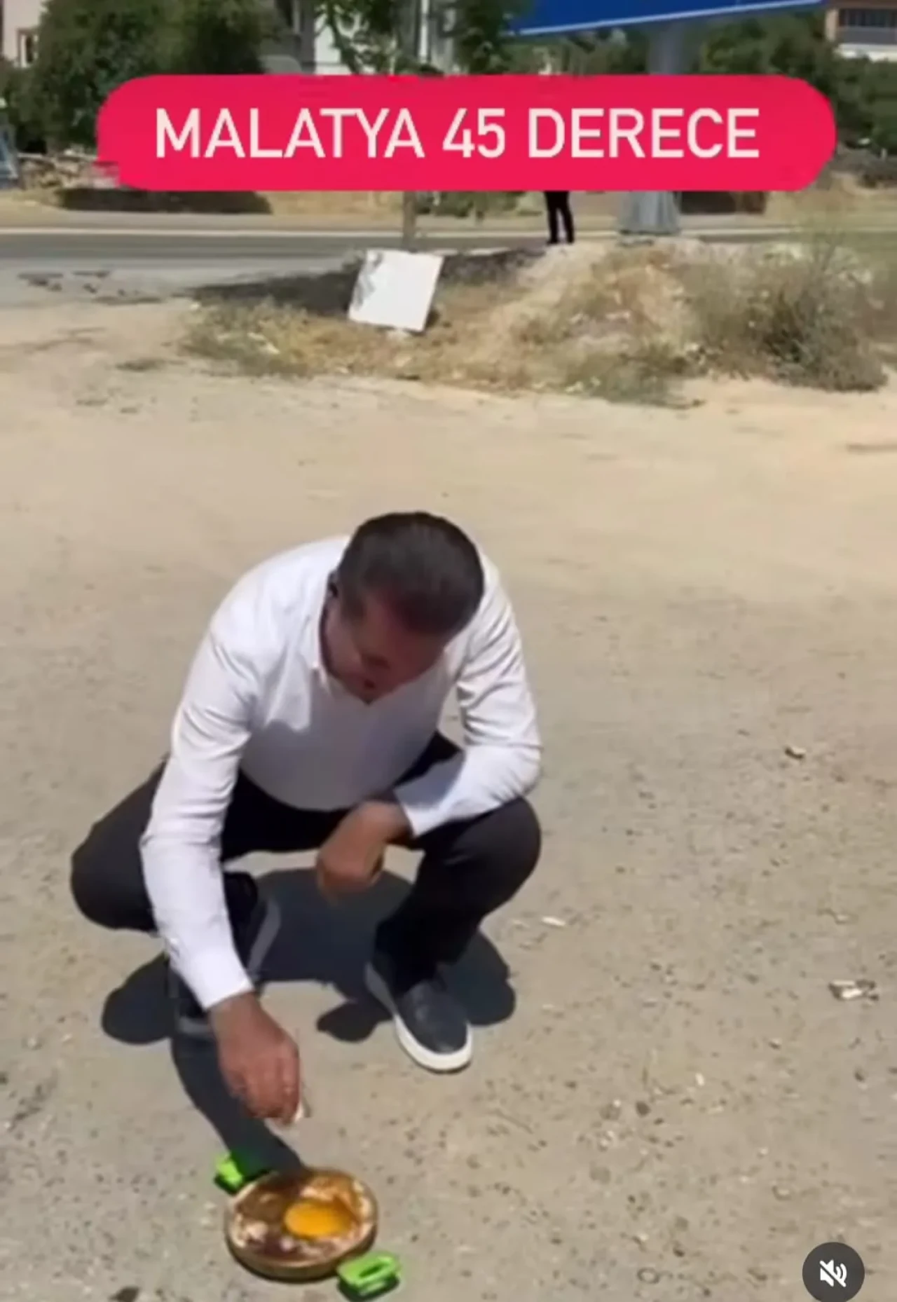 Mustafa Sarıgül Malatya'da asfaltta yumurta pişirdi!