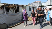 AFAD Müdürü yangın çıkan Konteyner kentte inceleme yaptı!