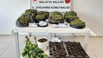 Malatya'da 13 kilo esrar ile yakalanan 5 kişi tutuklandı!