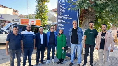 Anahtar Parti konteynerlerde esnafı ziyaret etti!