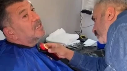 Veli Ağbaba Hekimhan'da mobil berberde tıraş oldu!