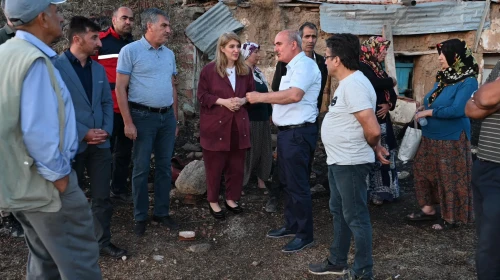 Milletvekili Ölmeztoprak yangın bölgesine koşup yaraları sardı!