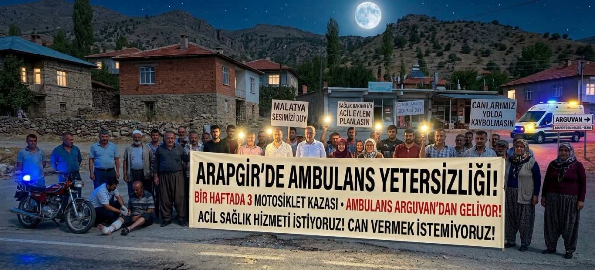 Saniyelerle yarışılıyor, ambulans başka ilçeden geliyor! Arapgir’de tepki