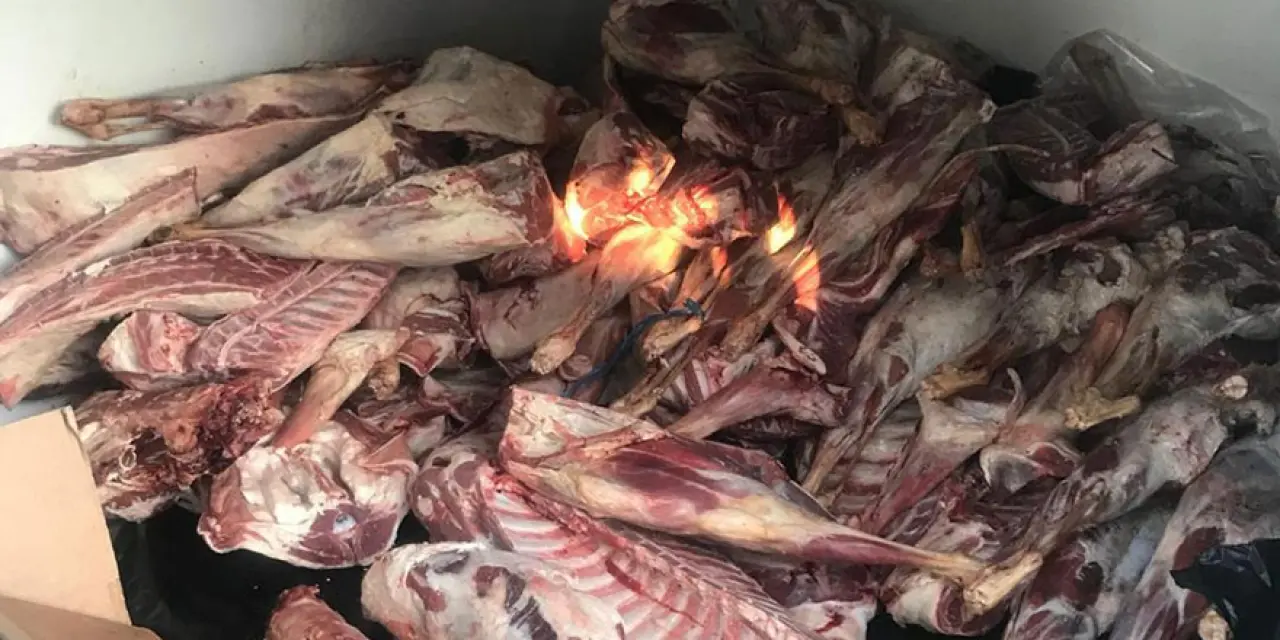 500 kiloluk kaçak et ele geçirildi