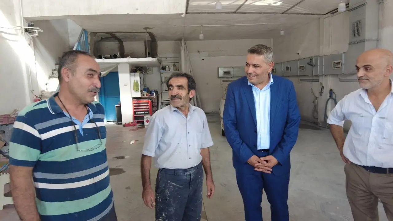 Malatya Ticaret ve Sanayi Odası (MTSO) Başkanı ve Başkan Adayı Oğuzhan Ata Sadıkoğlu, Özsan Sanayi Sitesi